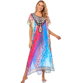 

Beachwear Women 2020 May Female Beach Skirt Cover-Ups Knit Dress Smock Outside Bikini Upper Garment Animal Acetate Sierra Surfer