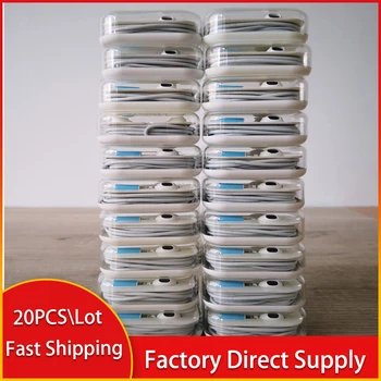 

20pcs\lot Wired Earbuds for iPhone 7 8 Plus X XR XS MAX 11 Pro Max SE Stereo Sound BlueTooth Wired Earphone with Wire control