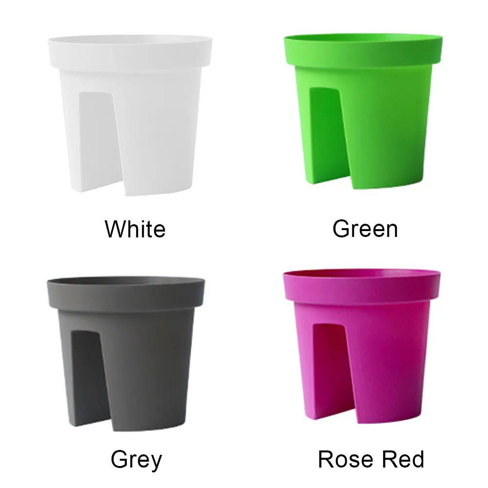 Easy Install Flowerpot Bridge Hanging Plant Pot Vertical Multipurpose Indoor Drainage Hole Home Garden Balcony Practical Railing