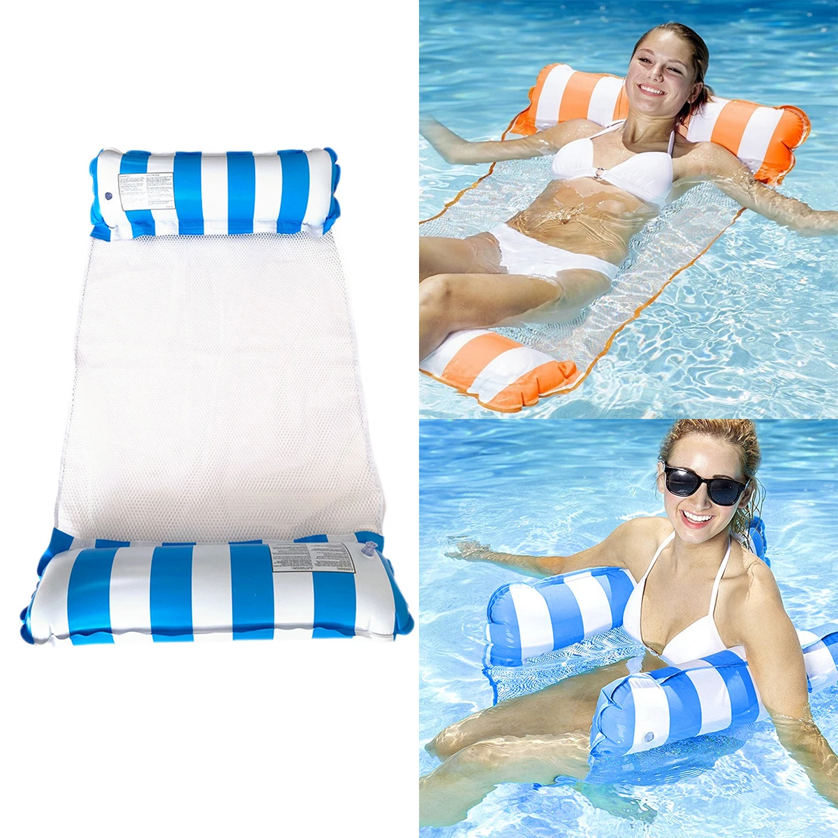 

Bed Pool Party Toy Inflatable Pool Floating Water Hammock Float Lounger Floating Bed Chair Swimming Pool Inflatable Hammock
