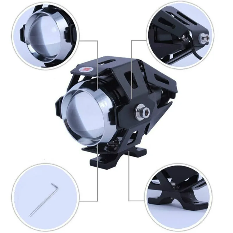 Белый/Черный Низкий Луч мото rcycle фары вспомогательная лампа U5 led мото rbike прожектор аксессуары 12 В мото фары