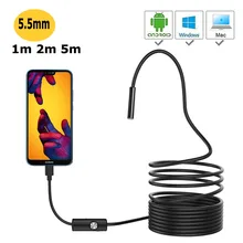 HD мини Камера 5,5/7/8 мм Диаметр мини-эндоскоп с 1M 2M USB кабель для Android поиска, что видеокамера для микроскоп
