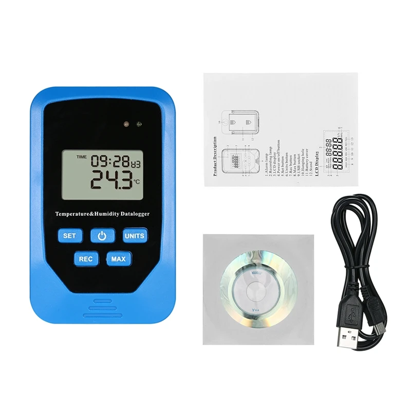 Mini Usb Humidity Temperature Data Logger Rh Temp Data Logger Recorder Humiture Recording Meter Heat Index Domestic Thermometer