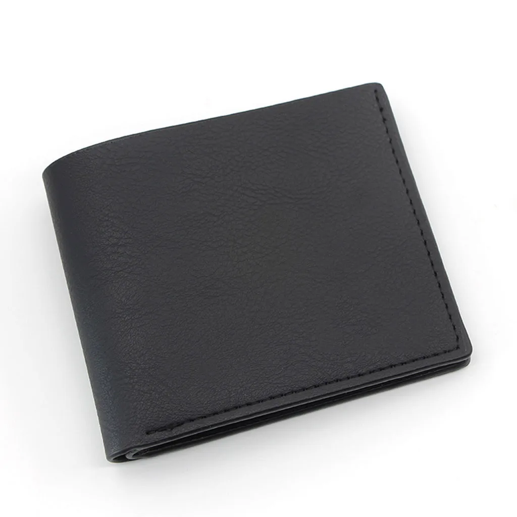 Pu Leather Coin Purse Women Men Small Mini Short Wallet Bag Money Change Little Key Business Credit Card Holder for Kids Girls