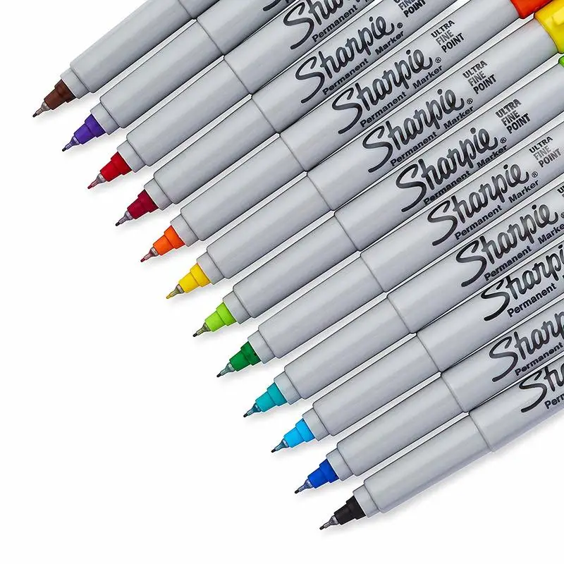 Перманентный маркер Sharpie 37175 ультратонкий точечный масляный водонепроницаемый