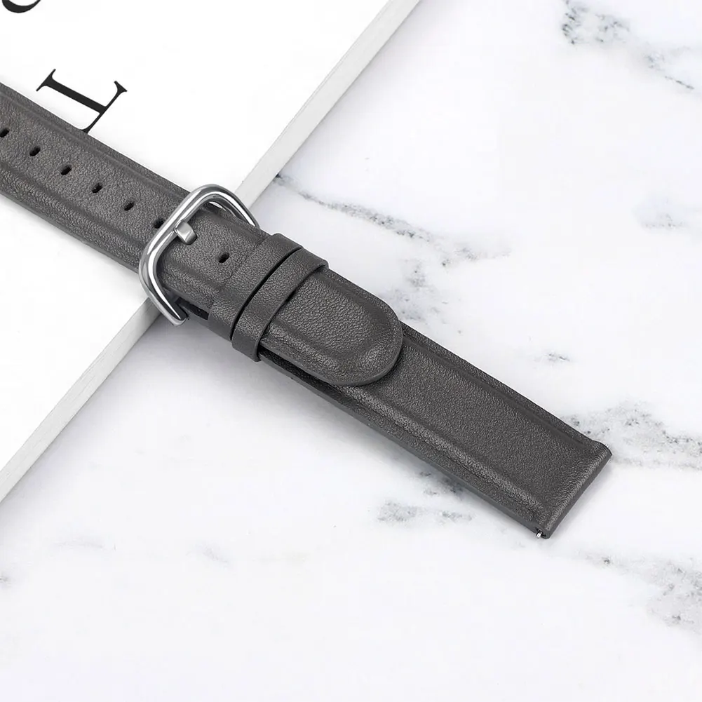 Gray 20 мм кожаный ремешок для часов Garmin Vivoactive 3 Vivomove HR Venu быстросъемный спортивный браслет ремешок для SUUNTO 3 фитнес - Цвет: Gray