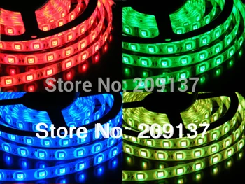 

Free shipping 5050 300 5M LED Strip SMD Flexible light 60led/m waterproof warm/white/red/green/blue string 10m/lot
