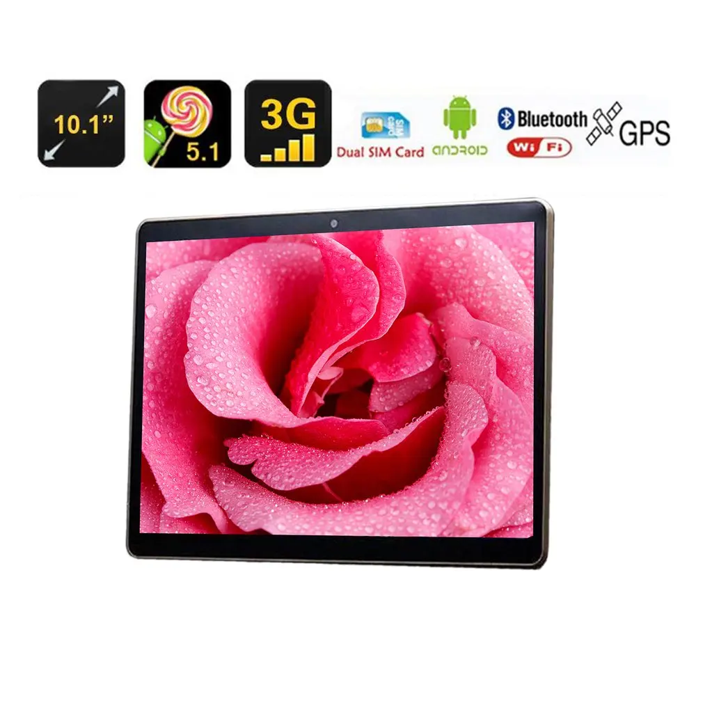  10.1 inch Tablet PC Octa Core 4GB RAM 64GB ROM Dual SIM Cards 3G WCDMA for Android 7.0 GPS Tablet P