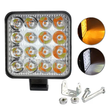 

16-LED Working lights Car White/Yellow Off-road Inspection Lamp 5000LM