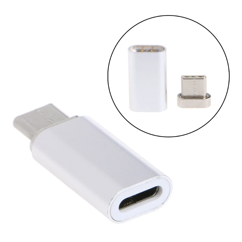 Магнитный USB 3,1 type C Мужской Женский конвертер данных адаптер для телефона Android 634A