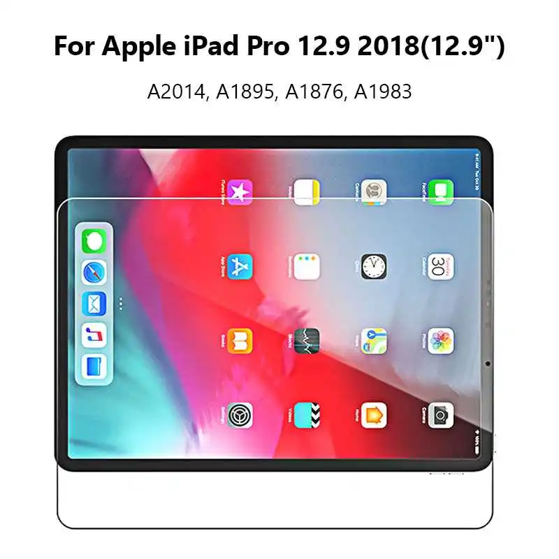 Anti-Burst Protective Tempered Glass For iPad Pro 12.9 2020 2021 2018 Screen Protector touch pens for ipads Tablet Accessories