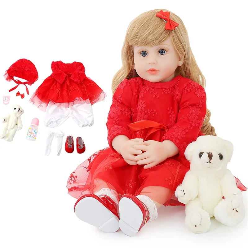 60 см Reborn куклы девочка Reborn Детские куклы милые популярные силиконовые Reborns малыш Реалистичные дешевые Reborns куклы для детей