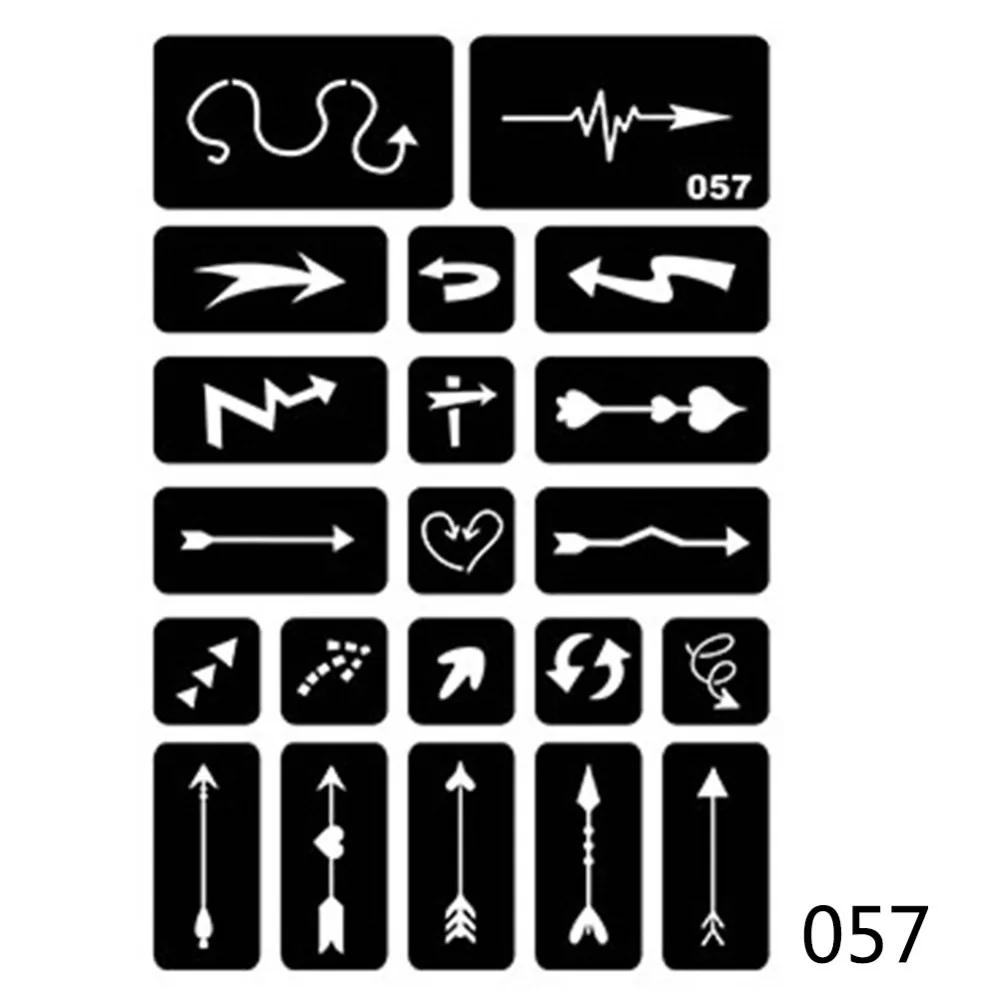 Airbrush Glitter Tattoo Stencils Women Girl Drawing Template Cute Animal Heart Shape Henna Temporary #275072 1PC temporary tattoos tattoo stencil