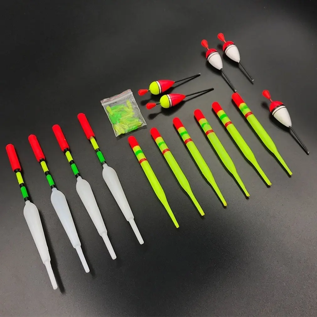 

15pcs in 1 Vertical Buoy Fishing Floats Professional Design 3 Size Length for Sea Fishing Rock Fishing Fishing Tackle