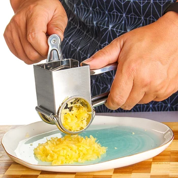 

Good Quality Stainless Steel Cheese Grater Rotary Cheese Chocolate Grater Slicer Shredder Kitchen Tool