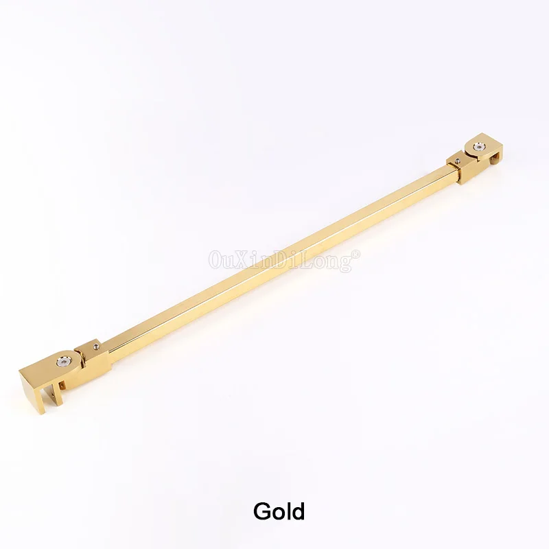 1PCS Stainless Steel Matte Black/Gold/Chrome Frameless Shower Door Supporting Bar Bathroom Wall-To-Glass Holding Clamp GF11