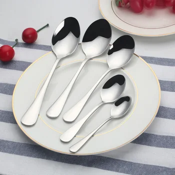 

YZY Stainless Steel Tip Spoon Western-style Dessert Coffee Seasoning Spoon Small Spoon Stirring Spoon