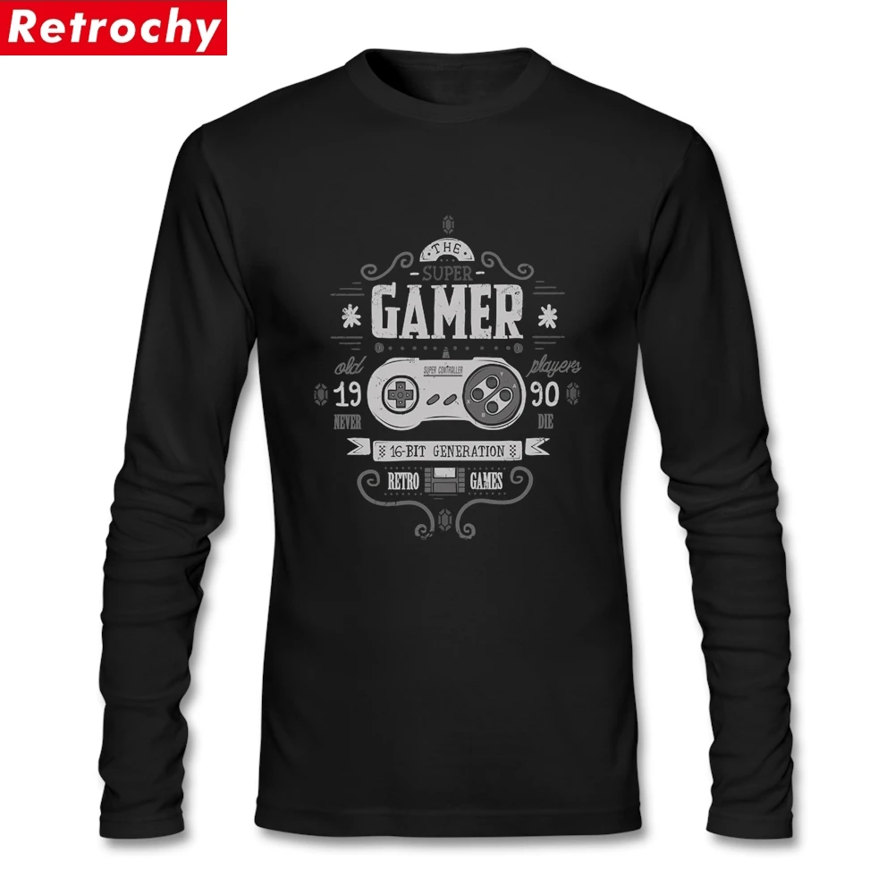 Amazing Gamer футболки мужские с длинным рукавом из чистого хлопка футболки с круглым воротником для мужчин
