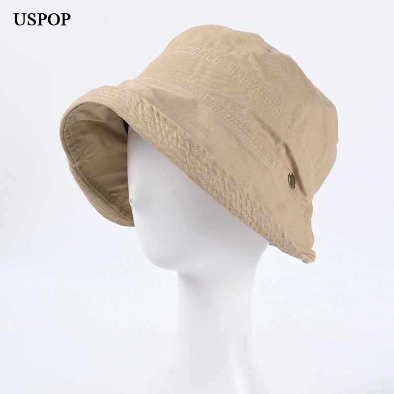 

USPOP 2020 Women bucket hats summer collapsible sun hats caual female cotton spring hat