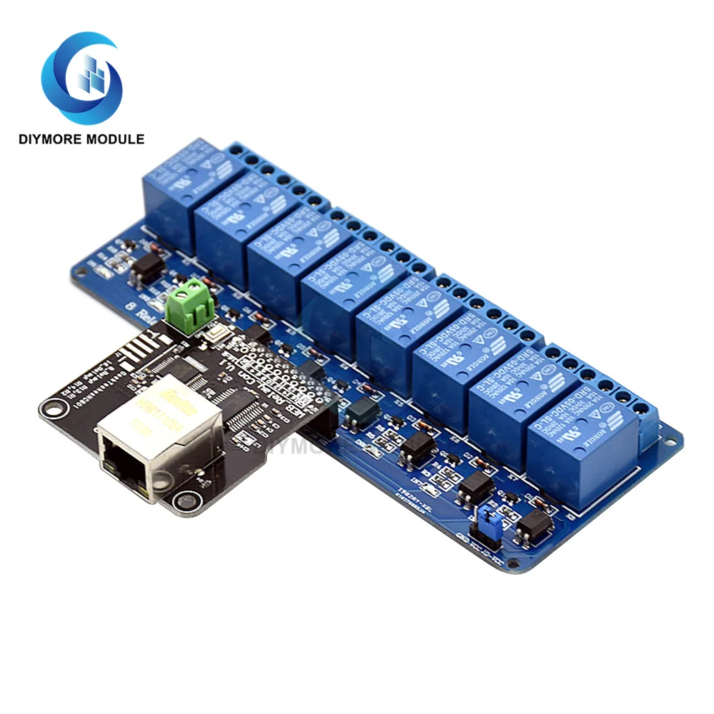 Модуль управления Ethernet сетевой веб-сервер LAN WAN порт RJ45 + 8-канальное реле плата ler |