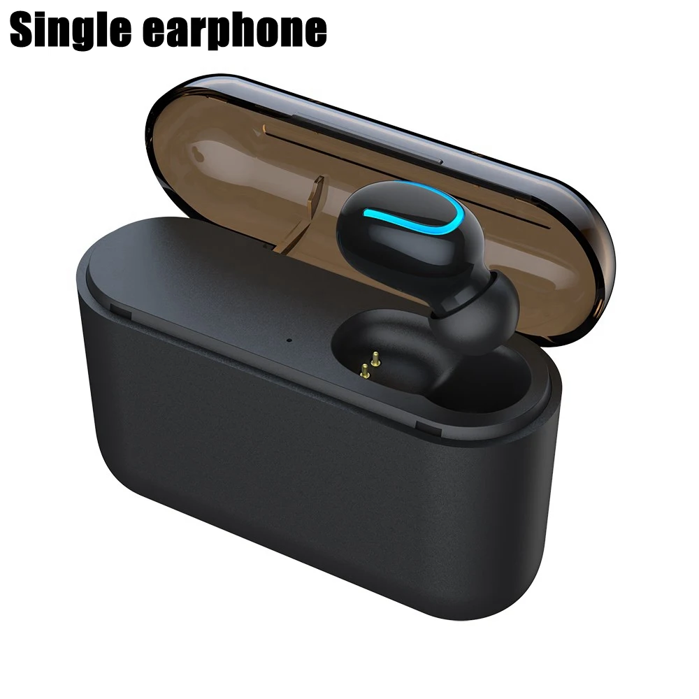 HBQ Q32 Ture беспроводные наушники Bluetooth 5,0 гарнитура с микрофоном Мини Bluetooth вкладыши беспроводные наушники PK i10 TWS - Цвет: Black Single