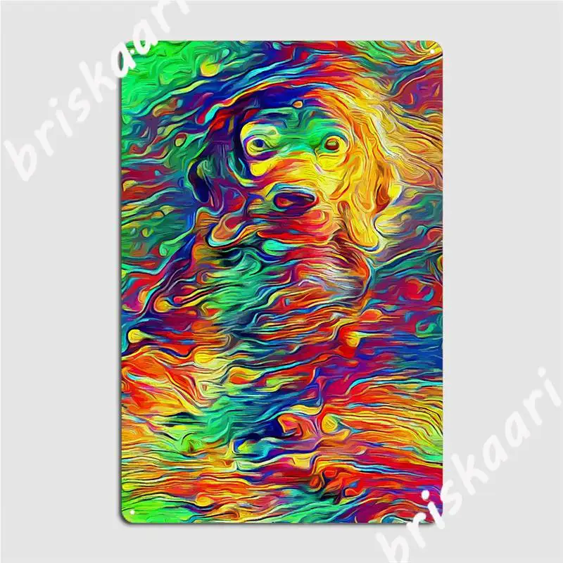 Beagle Dog Psichedelico Poster Targa In Metallo Design Wall Cave Wall Decor Soggiorno Targa In Metallo Poster