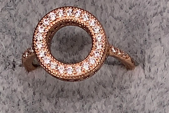 JZ063 925 пробы Серебряное классическое сердце Корона Бант Цветок сливы женские Гламурные ювелирные изделия кольцо из розового золота - Цвет основного камня: JZ063
