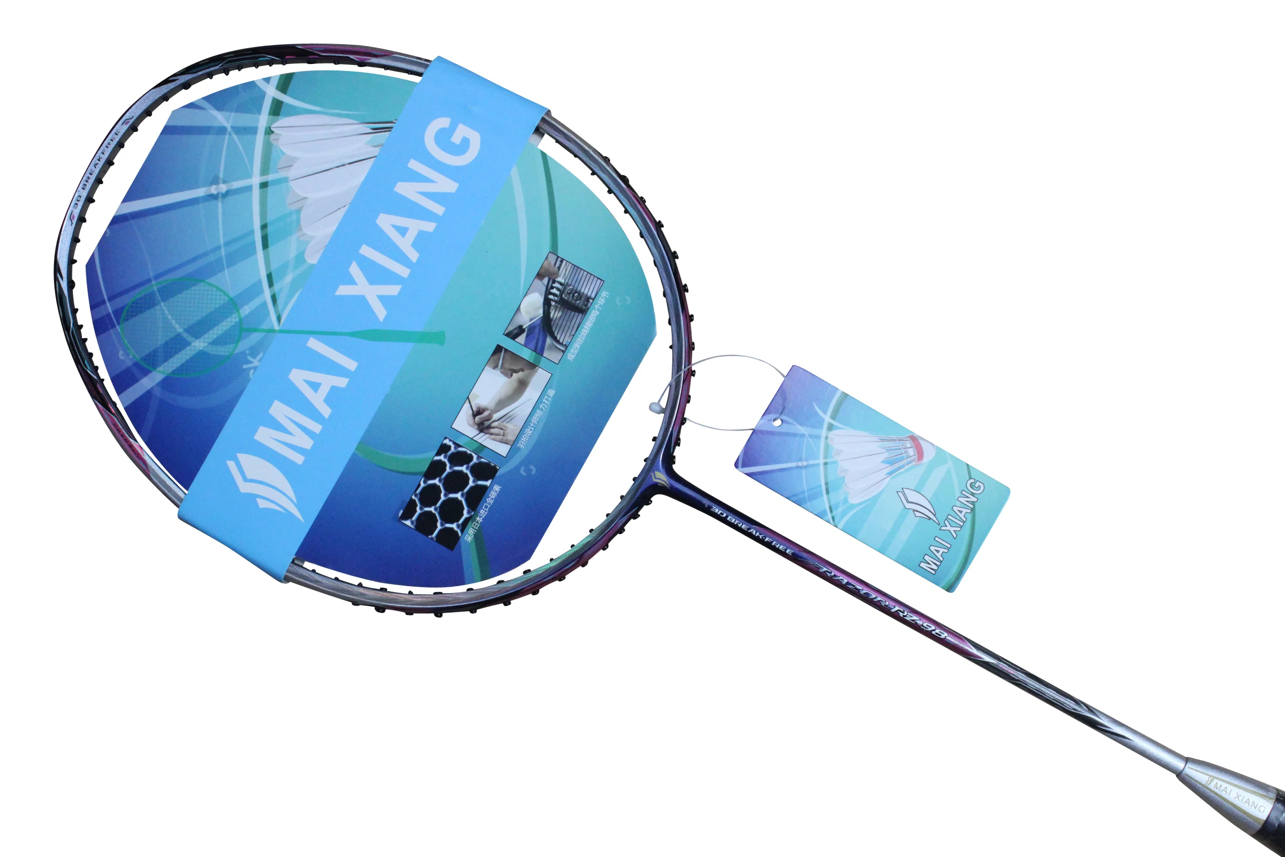 RAZOR 98 badminton rackets nano carbon High Quality 3D RZ98 badminton racquetBadminton Rackets