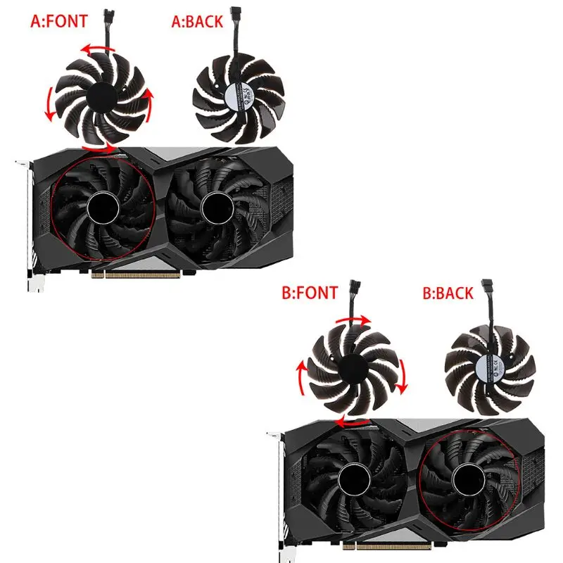 PLD09210S12HH Cooler Cooling Fan Clockwise/Counterclockwise for GTX