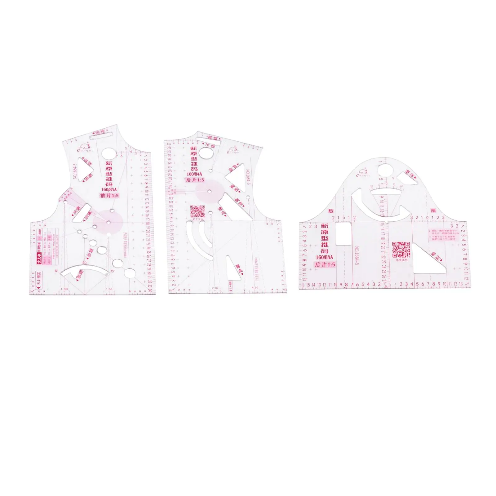 3pcs/set 1:5 Women Cloth Design Ruler Measure Clothing Prototype | Дом и сад