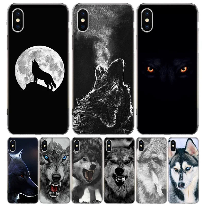 Чехол для Iphone 11 12 13 Pro Max 6 X 8 6S 7 Plus XS + XR 5S SE с изображением волка | Мобильные телефоны