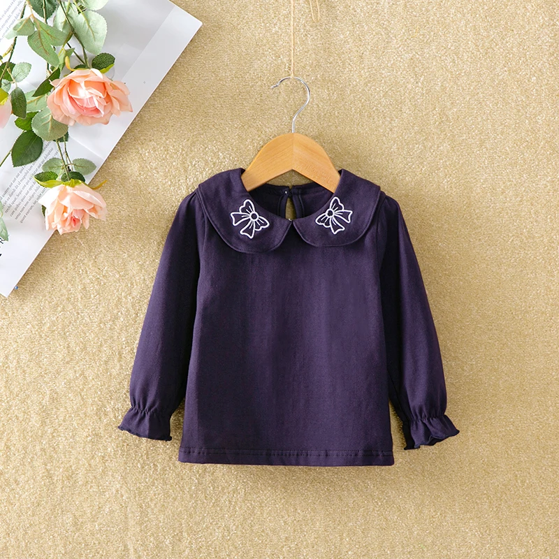 baby girls clothes spring t-shirts long-sleeve lovely princess tshirt cotton o-neck female children clothing top tees