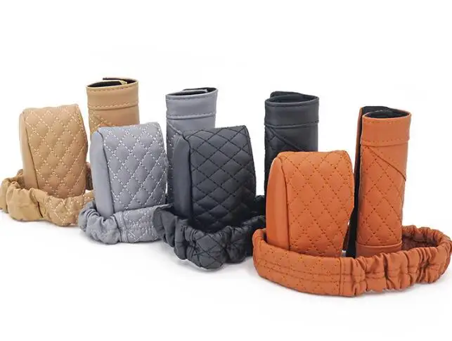 

Universal HandBrake Grip Cover Hand Brake Case Gear Shift Knob Cover Case Auto Covers Protectors Rearview Mirror Cover