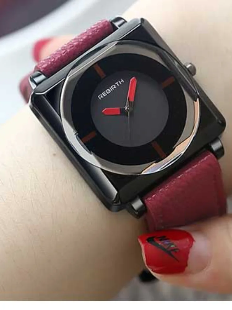 2021 Top Brand Square Women Bracelet Watches Contracted Leather Crystal WristWatches Women Dress Ladies Quartz Clock Dropshiping