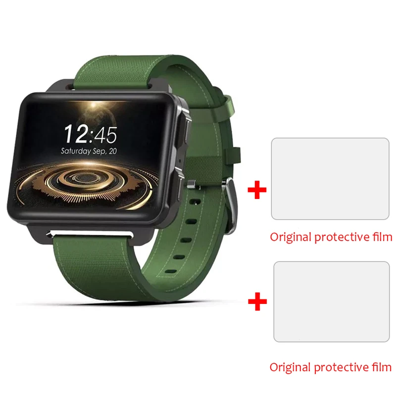 Green add film LEM4 Pro, 2,2 дюймовый экран, 3g, Смарт-часы, Android 5,1, gps, wifi, 1 Гб+ 16 ГБ, 1200 мАч, большая батарея, Bluetooth, умные часы для мужчин и женщин - Цвет: Green add film
