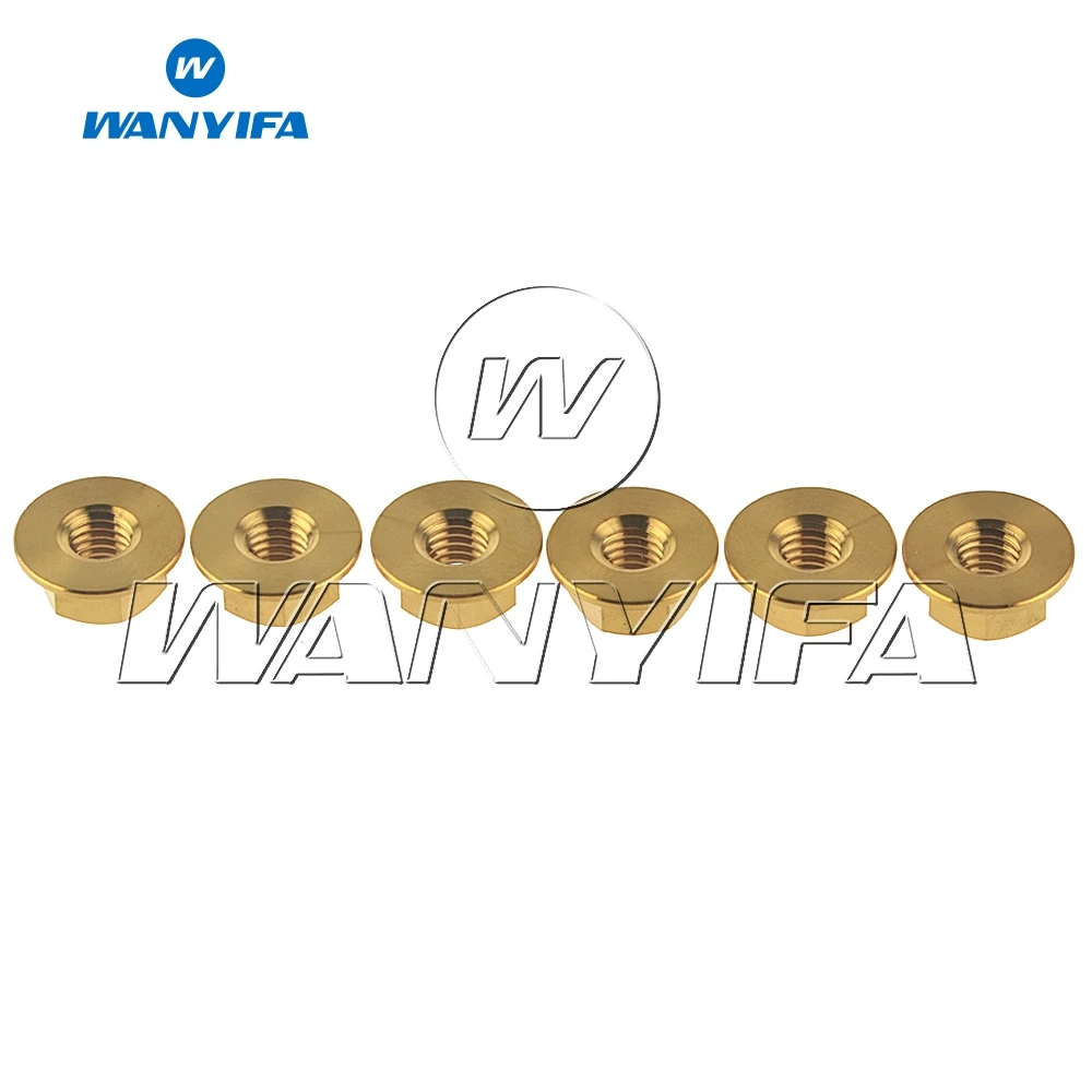 Гайка Wanyifa Ti M5 Фланцевая гайка для велосипеда мотоцикла титановая застежка 5