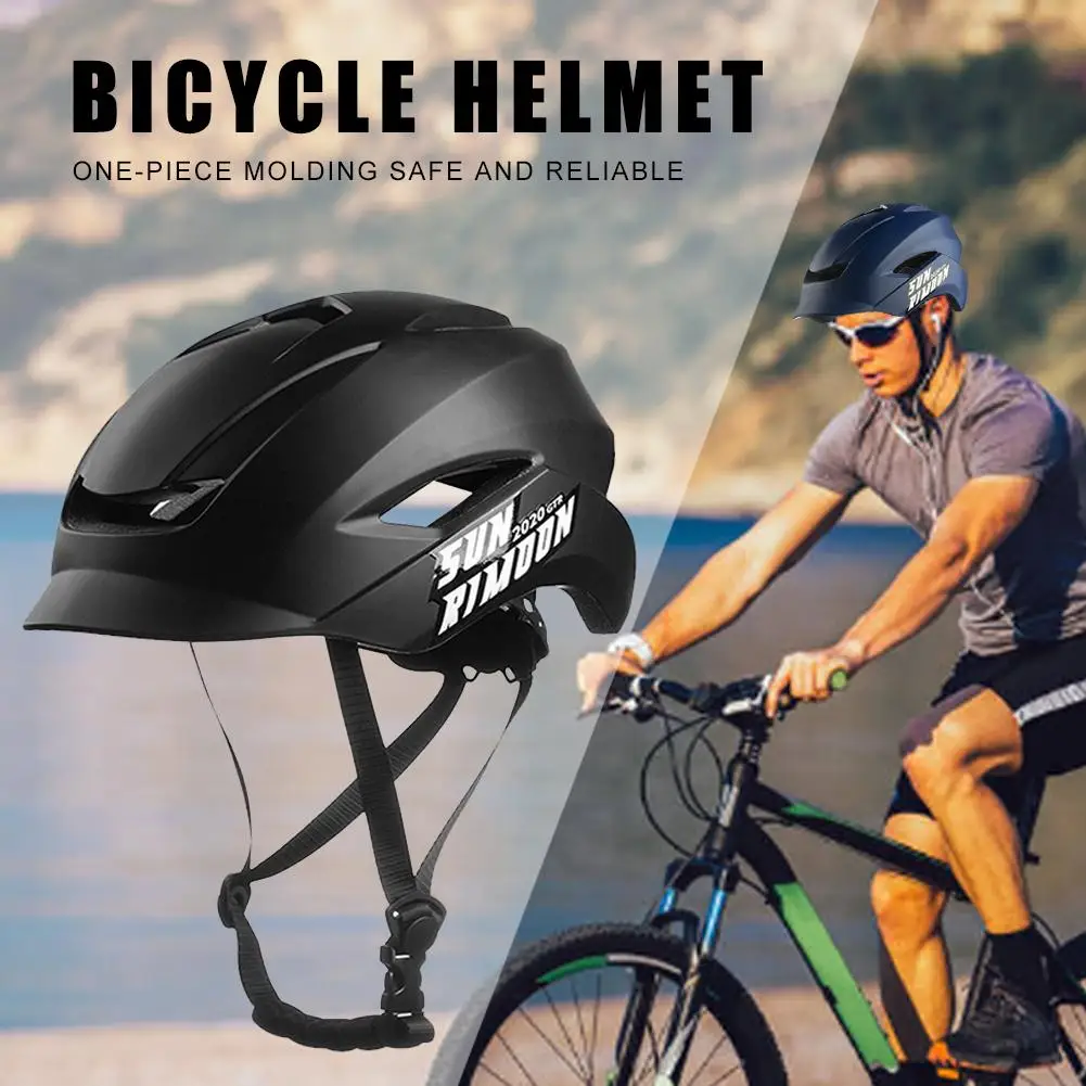 Bicycle Helmet With Tailight One-piece Integrally-molded Breathable Bike Helmet Shock Absorption EPS Foamed Cycling Helmet
