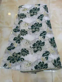 

Organza jacquard african lace fabric 2020 high quality lace french mesh fabric sequins nigerian swiss lace fabrics for dress