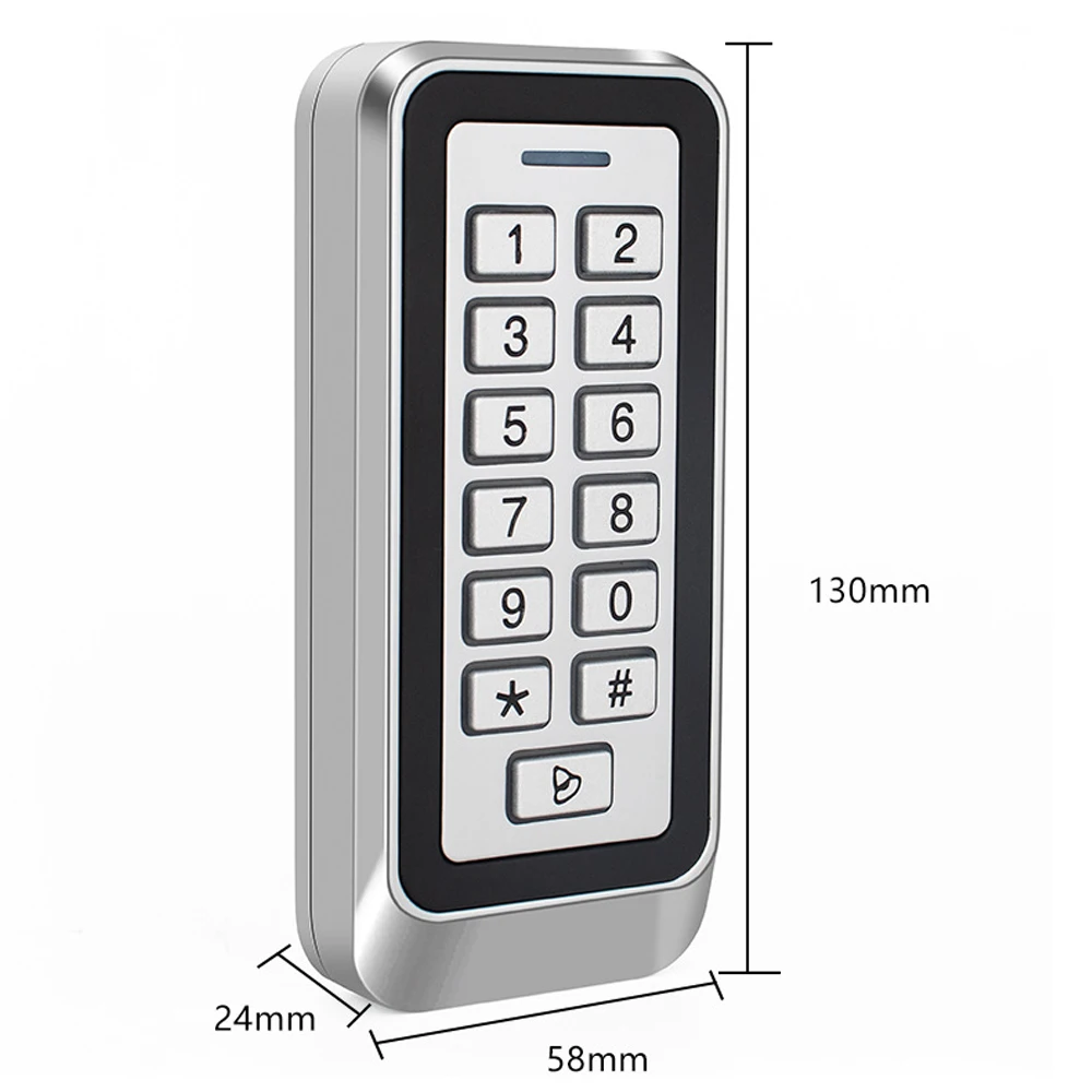 IP67 Waterproof Backlight RFID Metal Door Access Control Reader Keypad 1000 Users 125KHz EM Card door opener