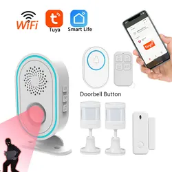 Système d'alarme domestique sans fil Tuya Smart Wifi, sirène stroboscopique 433MHz, avec capteur de mouvement et détection infrarouge, pour Garage 
