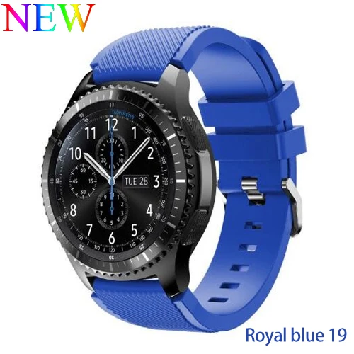 Шестерни S3 Frontier ремешок для samsung Galaxy watch 46/42 мм active/active 2 40/44 мм 20/22 мм ремешок для наручных часов amazfit bip gts/gtr ремешок для часов - Цвет ремешка: royal blue