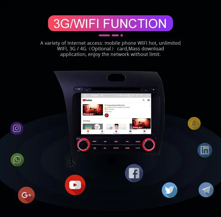 Excellent Besina Android 9.0 Car DVD player For Kia CERATO K3 FORTE 2013 2014- 2016 2Din Car Radio GPS Navigation Stereo WIFI 4G+64G Audio 5