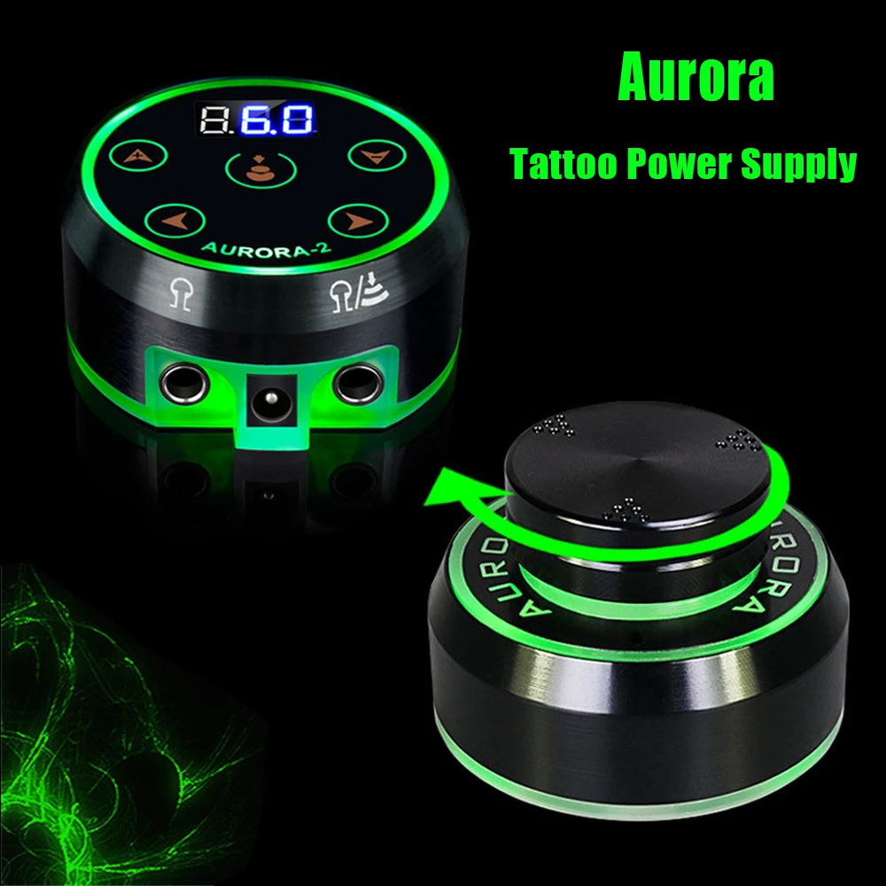 Mini AURORA LED Tattoo Power Supply with Adaptor for Makeup Coils Rotary Gun Machines Supplies | Красота и здоровье