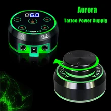 Mini AURORA LED Tattoo Power Supply with Adaptor for Makeup Coils Rotary Tattoo Gun Machines Supplies