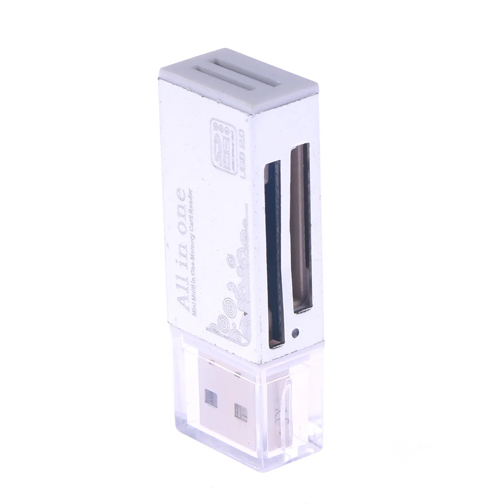 Горячая-карточка распродажи ридер крошечные USB 2,0 мульти карты памяти ридер адаптер для картридер 2 микро-sd TF M2 MMC подарки