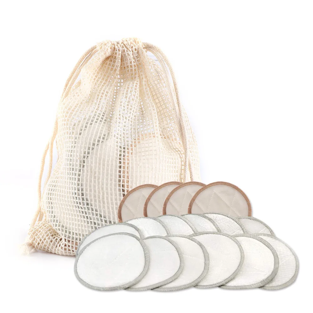 

16Pcs/lot Reusable Bamboo Cotton Makeup Remove Pad Three Layers Washable Facial Cleansing Wipe Washable