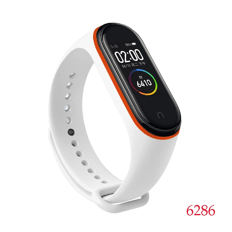 Для Xiaomi Mi Band 4/3 ремешок Металлическая пряжка силиконовый браслет аксессуары miband 3 браслет Miband 4 ремешок для часов М - Цвет: 6286