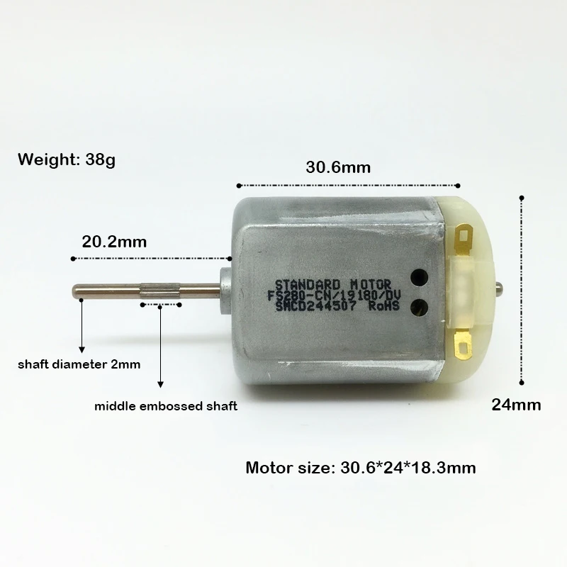 StandardMiniDC15V12V11500rpmMotor280CarbonBrushFlatElectric