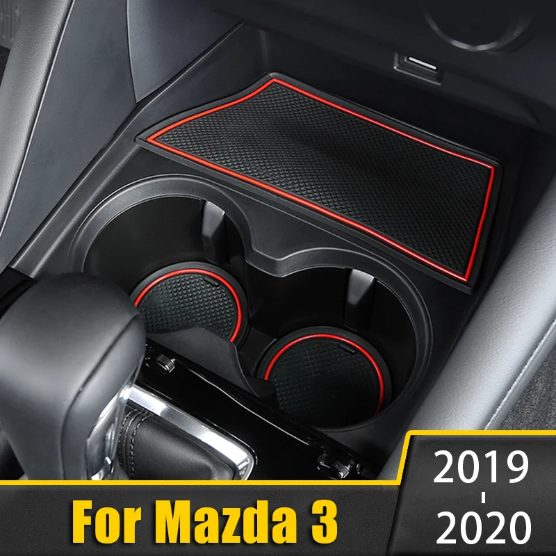 Резиновый коврик для Mazda 3 Axela 2019 2020 дверной Противоскользящий подстаканника