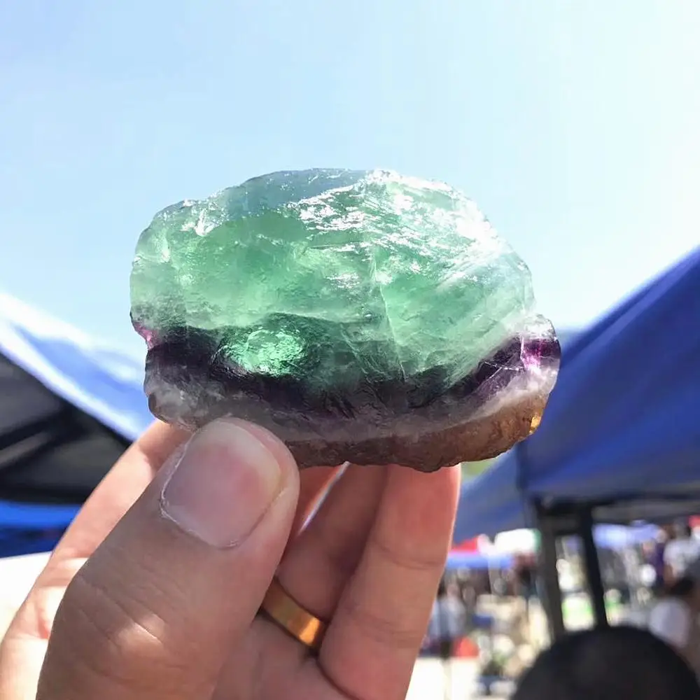 

Natural green wand fluorite crystal raw materials, gem raw ore samples, crystal quartz healing stone samples